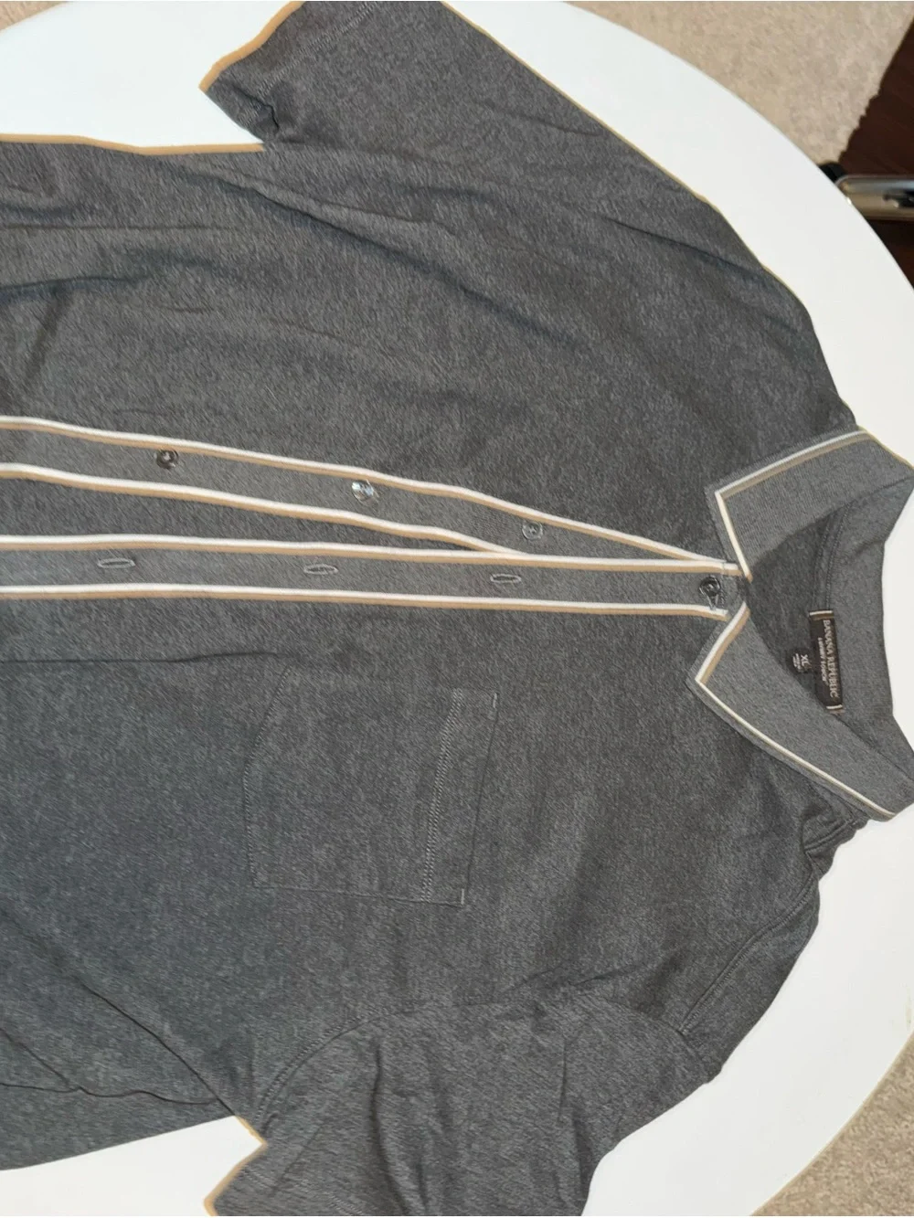 Banana Republic Luxury Touch Men’s Polo Shirt Gray XL
